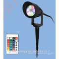 rgb garden led light 6w with remote control